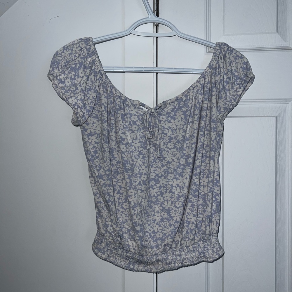 Floral Blue Women's Top